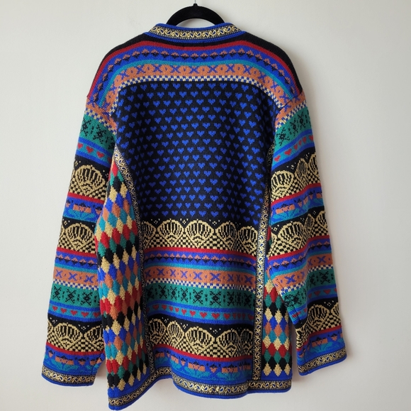 Vrikke of Norway Irene Haugland Zahl Designed Scandinavian Wool Cardigan XL - Picture 3 of 16